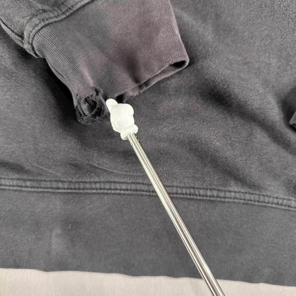 The North Face Hoodie Mens Medium Gray Fleece Pullover Sweatshirt Logo Graphic